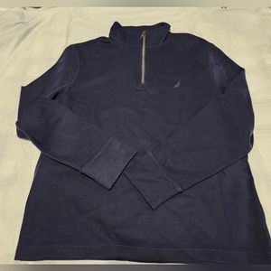 Nautica 1/4 Zippered long sleeve sweater size large